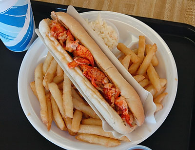 The lobster roll at Chick's Seafood Restaurant