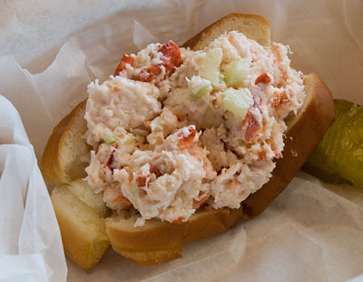 Lobster roll at Ten Clams in Mystic