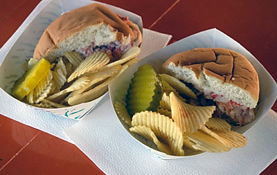 The lobster roll at Chauncey Creek Lobster Pier