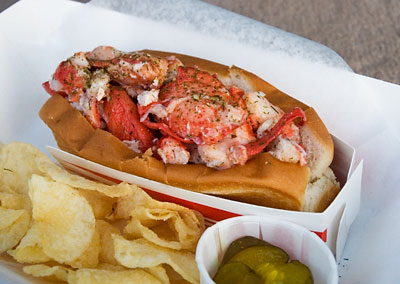 The lobster roll at Linda Bean's, Freeport