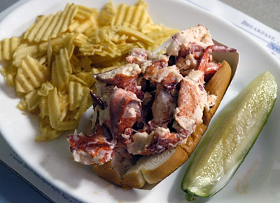 The lobster roll at the Maine Diner