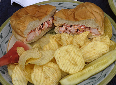 The lobster roll at Rose Cove Café