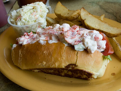 The lobster roll at Sarah's in Wiscasset