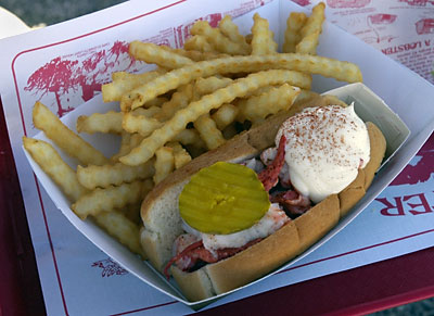 The lobster roll at The Lobster Shack, Cape Elizabeth