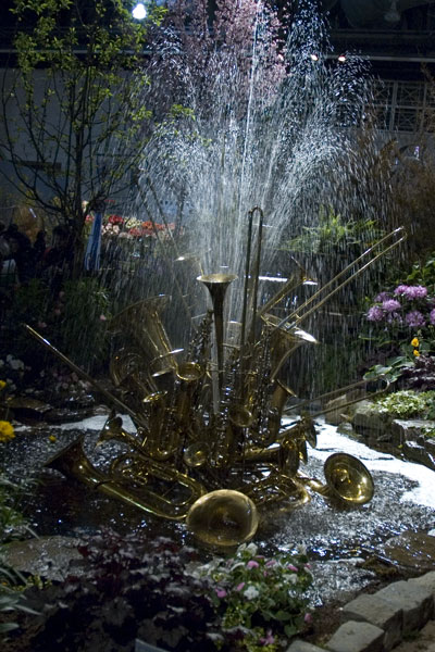 Philadelphia Flower Show 2008 - brass fountain