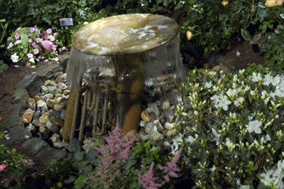 Philadelphia Flower Show 2008 - tuba fountain